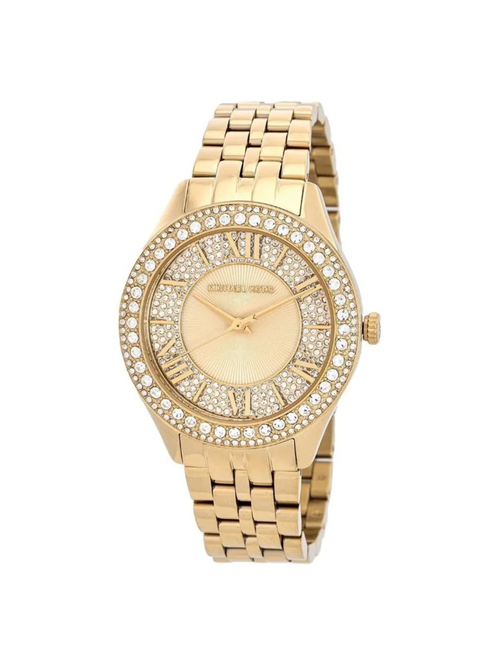 NWT Michael Kors Harlowe Pave Quartz Crystal Ladies Watch
